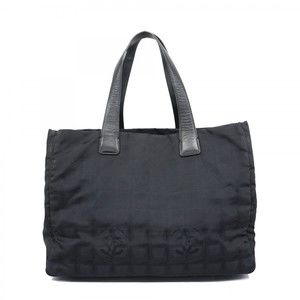 Chanel bag nylon black tote travel